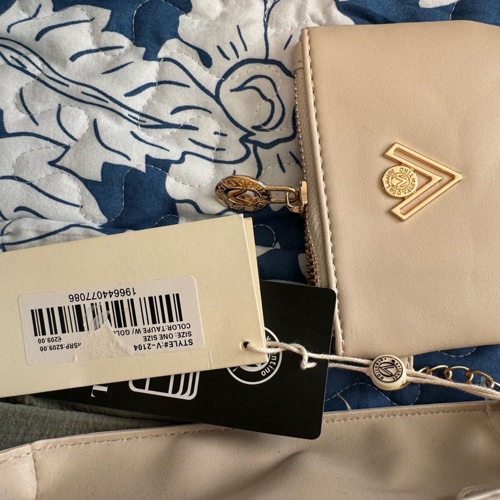 Valentino Orlandi Cream Satchel with Gold Accents - Picture 3 of 5
